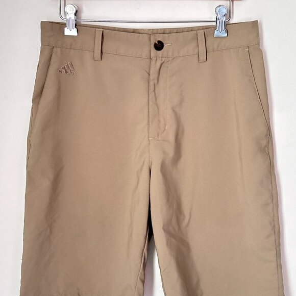 Adidas Men's Beige Neutral Minimalist Bermuda Dress Shorts Size 30 -d60 - Picture 2 of 15